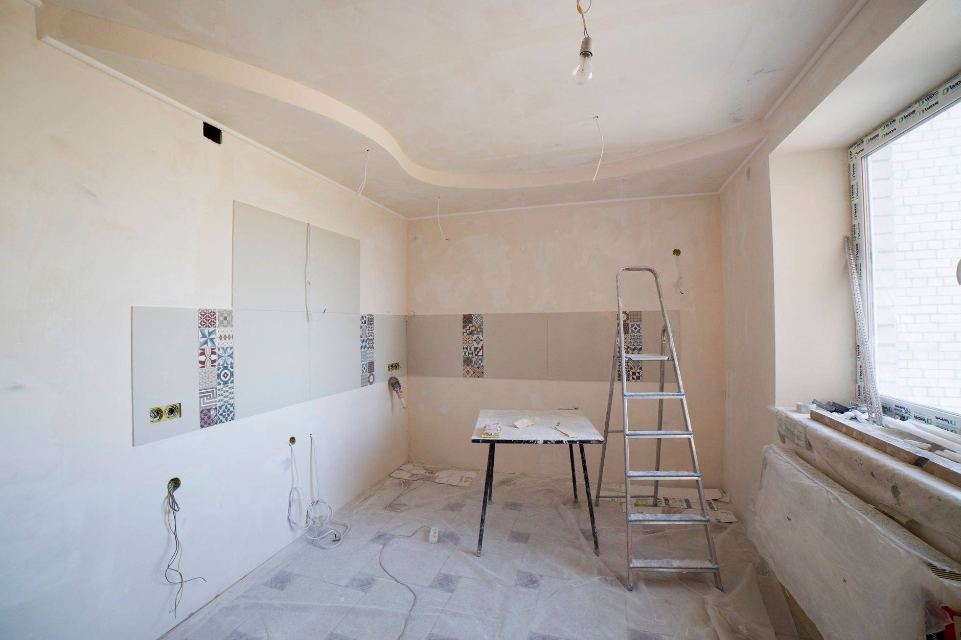 A room stripped back to the substrate before finishes